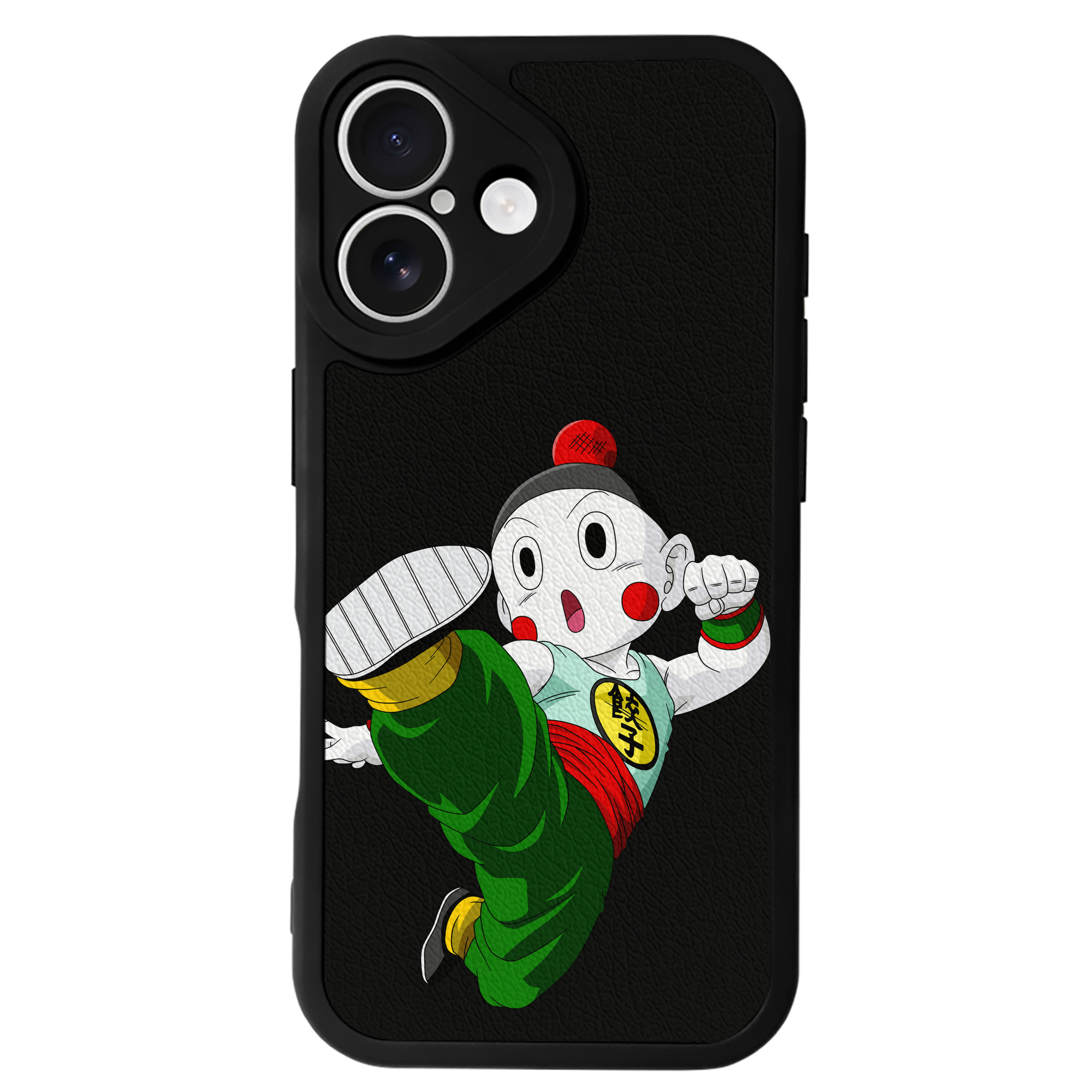 （画像用） ドラゴンボール 餃子（チャオズ）DRAGON BALL Chaoz 【iPhone 16シリーズ対応】シリコンスマホケース（レザー調） 材質：シリコン